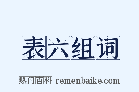 表六组词是什么意思的图片